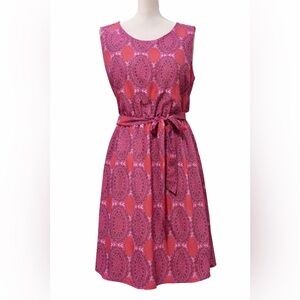 🌸 GAP Pretty Pink Crepe Belted Dress Medium M 🌸 Silky Feel